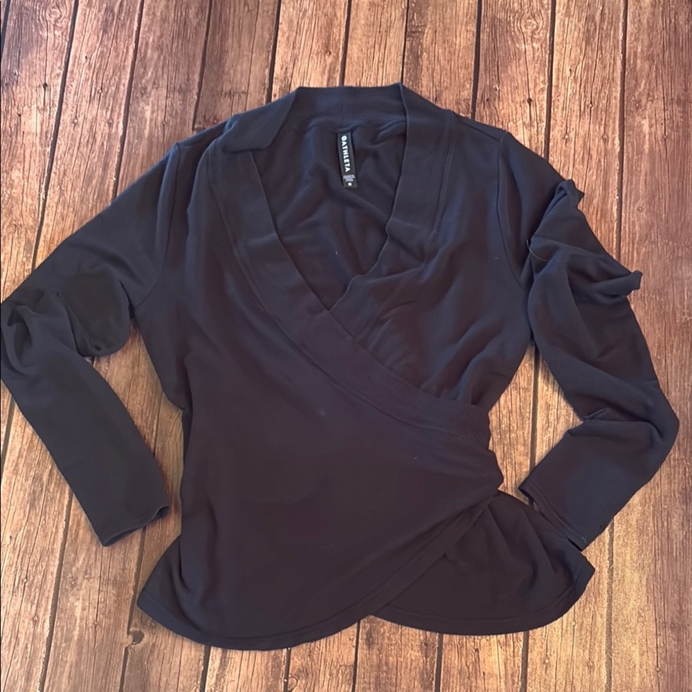 Athleta Black Poise Dance Wrap Nirvana Cardigan Long Sleeve M